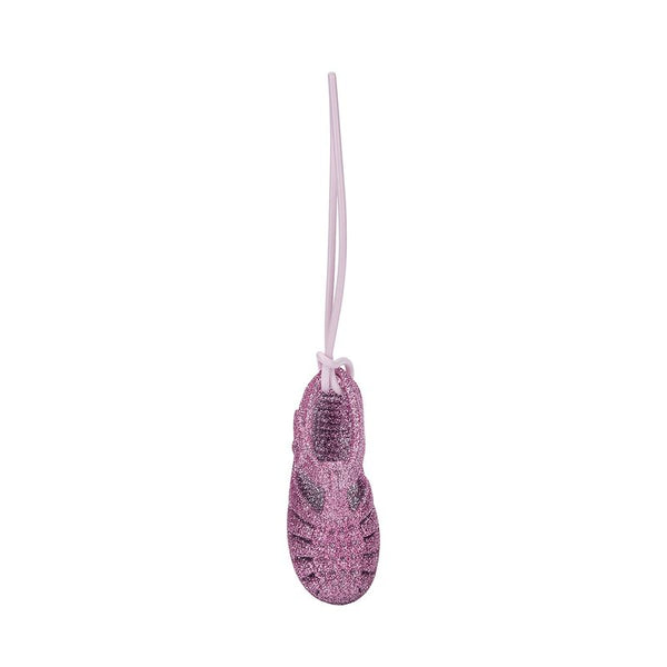 CHAVEIRO MINIATURA MELISSA POSSESSION GLITTER ROSA PRATA 34426