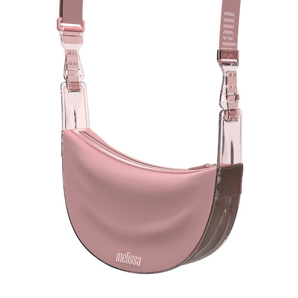 Bolsa Melissa Vibe Bag Rosa 34441 – com zíper, alça regulável e coração em relevo