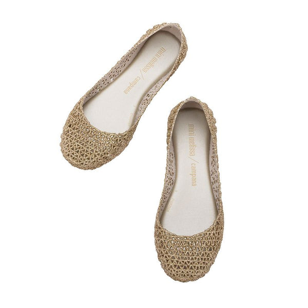 Mini Melissa Campana Papel Infantil Bege Glitter Misto 32996
