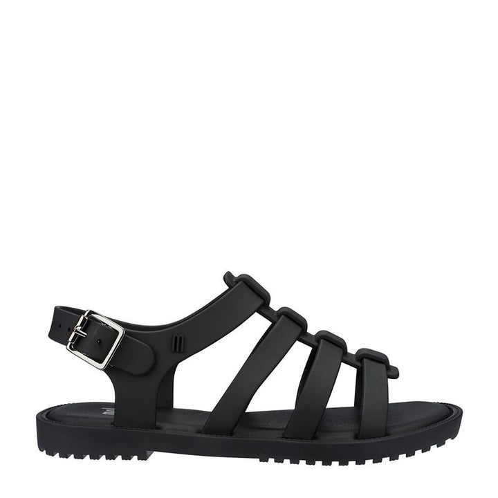 Sandália infantil Mini Melissa Flox na cor preto opaco, com tiras largas no cabedal, fechamento com fivela lateral e solado reto. Produzida em Melflex, é leve, resistente e ideal para o dia a dia das crianças, combinando conforto, segurança e estilo moderno.

Palavra-chave principal: Mini Melissa Flox Infantil
Palavras-chave relacionadas: sandália preta infantil, Melflex, tiras largas, fivela lateral, calçado confortável, sandália resistente, estilo casual infantil.