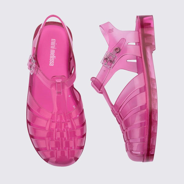 Mini Melissa Possession Sandália Infantil Rosa Médio Transparente 32409