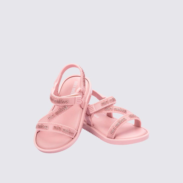 Mini Melissa Stripes M Lover Sandália Baby Rosa Claro 35955