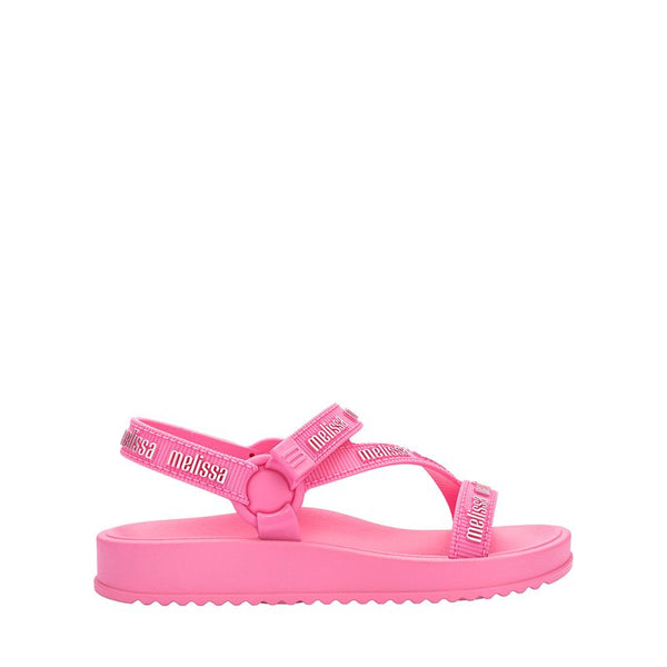 Sandália infantil Mini Melissa Stripes M.Lover na cor rosa, com tiras cruzadas e fechamento em velcro no tornozelo. Feita em Melflex, é leve, confortável e flexível, ideal para o dia a dia das crianças com um toque de delicadeza e praticidade.

Palavra-chave principal: Mini Melissa Stripes M.Lover Infantil
Palavras-chave relacionadas: sandália rosa infantil, Melflex, tiras cruzadas, velcro, calçado confortável, estilo delicado, sandália para o dia a dia.