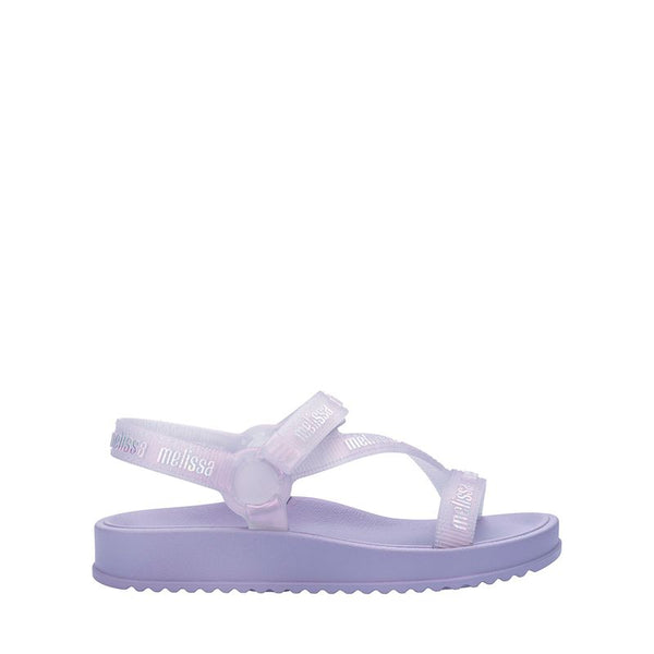 Sandália infantil Mini Melissa Stripes M.Lover na cor violeta, com tiras cruzadas e fechamento em velcro no tornozelo. Produzida em Melflex, é leve, flexível e confortável, perfeita para o dia a dia das crianças com estilo, praticidade e segurança.

Palavra-chave principal: Mini Melissa Stripes M.Lover Infantil
Palavras-chave relacionadas: sandália violeta infantil, Melflex, tiras cruzadas, fechamento em velcro, calçado confortável, estilo casual para crianças.