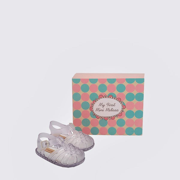 My First Mini Melissa Possession Sandália Baby Vidro 35778 com caixa especial