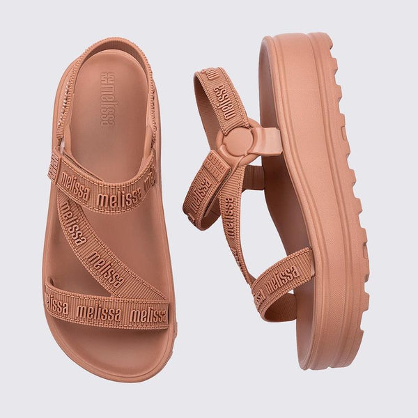 Papete Melissa Stripes M Lover Platform Adulto Marrom em Melflex – SKU 37831