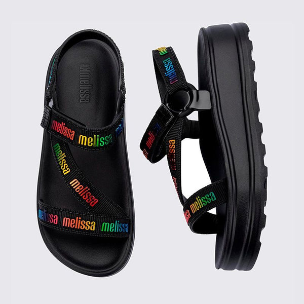 Papete Melissa Stripes Plataform M Lover Adulto Preto 37831