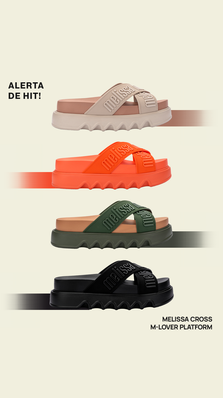 Sandália Melissa Cross M Lover Platform Adulto 37368 – sandália plataforma com tiras cruzadas em Melflex, solado robusto e palmilha anatômica, unindo conforto e estilo moderno para looks urbanos.

🔑 Palavra-chave principal:
Sandália Melissa Cross M Lover Platform Adulto 37368

🔍 Palavras-chave relacionadas:
Melissa Cross plataforma, sandália Melissa M Lover, Melissa tiras cruzadas, sandália confortável Melissa